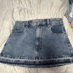 Low rise denim skirt from pacsun